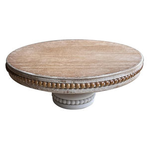 Support à gâteau en bois de manguier naturel fabriqué à la main support en bois sûr pour gâteau et collations affichage Table à manger décor à bas prix - Product Image 4