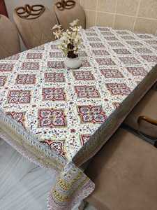 Stylish Handmade Floral <b>Print</b> Hand Block Woven Cotton Tablecloth Luxury Home Table Decor for Restaurant <b>Dining</b> <b>Room</b> Wedding - Product Image 3