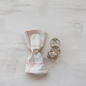 Anillos de Servilleta Modernos de Latón, Forma de Anillo, 4.5 cm de Ancho, Duraderos, Decoración para Mesa de Boda - Product Image 1