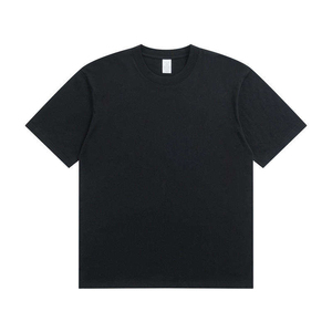 Custom T Shirt Men's 100% Cotton <b>Tshirt</b> Luxury Quality Rib O-Neck Blank Drop Shoulder Streetwear Oversize T-shirt For Men - Product Image 1