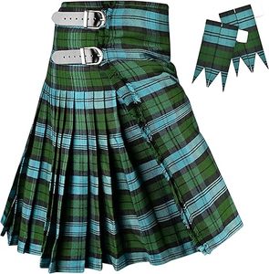 El kilt escocés Highland Redstone para hombre es una prenda tradicional escocesa hecha de tela duradera de 8 yardas. - Product Image 5