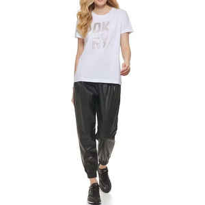 Vente en gros de t-shirts pour femmes en coton 100% tendance, impression sérigraphique, t-shirts respirants de haute qualité, fabriqués au Pakistan, sur mesure - Product Image 6