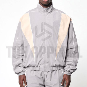 Conjunto de Pantalones Cortos y Chaqueta Cortavientos para Hombre, Otoño, Color Sólido, Transpirable, Secado Rápido, Poliéster/Nailon - Product Image 5