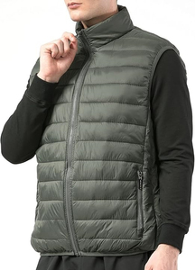 Chaleco Acolchado de Lona para Hombre, Económico, de Moda, Personalizable, de Alta Calidad, Impermeable, Transpirable, Ecológico, de Secado Rápido, para Invierno - Product Image 4