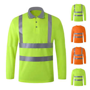 Camisa de Trabajo de Manga Larga de Alta Visibilidad Personalizada para Hombre, Camisas de Seguridad Reflectantes para la Construcción, Ropa de Trabajo de Nailon con Etiquetas de Logotipo - Product Image 1