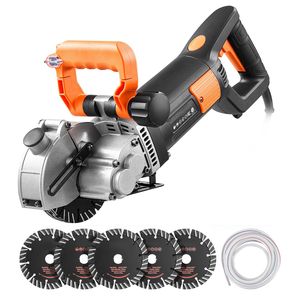 Machine à rainurer murale électrique 4800W, 6800 tr/min, rainureuse à béton avec ligne de guidage et 5 lames - Product Image 1