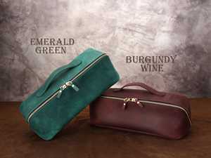 Genuine Leather Toiletry Bag <b>Mens</b> Dopp Kit Shaving Wash Bag Travel Cosmetic <b>Pouch</b> Large Capacity Wholesale US TYG-0246 - Product Image 2