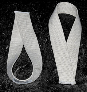 Sangles de musculation en néoprène de coton avec logo personnalisé, respirantes, robustes, pour la musculation, la gym, la prise en main sportive, sangles de poignet 1,5x23 pouces - Product Image 2