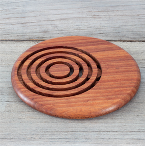 Posavasos de Madera con Diseño Oriental Hecho a Mano, Accesorio Decorativo para Mesa - Product Image 6