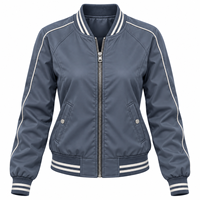 Blouson bomber pour femme, haute qualité, imperméable, grande taille, nouveau design, coupe courte, blousons bomber de sport personnalisés