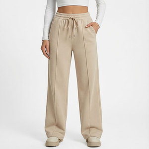 Wholesale Women's Mid Waist Flare <b>Pants</b> Autumn Baggy Streetwear <b>Dance</b> Yoga Regular Fit 100% Cotton Eco-Friendly Breathable - Product Image 5
