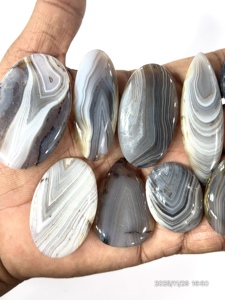 Agate du Botswana blanche naturelle, cabochon, pierres précieuses en vrac, formes variées, 20-40 mm, livraison rapide, approvisionnement en gros - Product Image 2