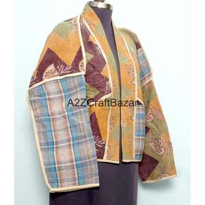 Veste à col roulé boutonnée en coton 100% pur, écologique, respirante, à séchage rapide, réversible, tricotée, vintage, faite à la main, pour femmes, printemps - Product Image 4