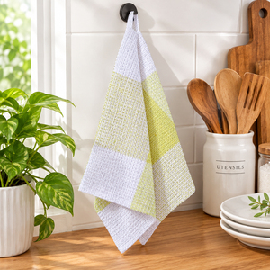 Essuie-tout de haute qualité en coton, motif gaufré teint, magnifique serviette de cuisine au meilleur prix, fournisseur indien. - Product Image 1