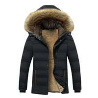 Nouvelles parkas épaisses et chaudes pour hommes, manteaux d'hiver décontractés pour hommes, vestes matelassées en coton à col montant pour hommes