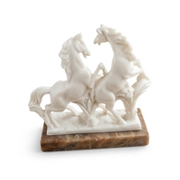 Figurine de cheval en marbre artisanal gravée sur mesure, couleur personnalisée, art populaire, emballage en polybag avec logo personnalisé, meilleur prix