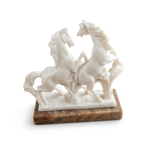 High Quality Custom Color Carved Folk <b>Art</b> Animal Marble Horse Figurine Custom Logo Polybag Packaging Best Price Decorative <b>Stone</b> - Product Image 1