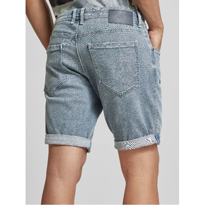 กางเกงยีนส์ขาสั้นสีพื้นสำหรับผู้ชาย สไตล์ลำลอง เอวสูง ปิดด้วยเชือกผูก แห้งเร็ว เป็นมิตรกับสิ่งแวดล้อม ดีไซน์ใหม่ทันสมัย หลากหลายแบบ - Product Image 3