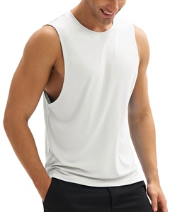 Camiseta Deportiva Personalizada con Logotipo para Hombre, de Poliéster/Algodón, de Secado Rápido, con Diseño sin Mangas y Estampado por Transferencia de Calor - Product Image 4