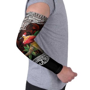 Camiseta Unisex de Manga Larga con Protección Solar UPF50+ y Efecto Refrigerante, Estampado Tribal de Pájaro Carpintero por Sublimación, de Seda Helada - Product Image 4