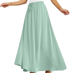 Jupe courte noire taille haute pour femme, en satin uni, décontractée, luxueuse, toutes saisons, confortable, design asymétrique, 100% polyester - Product Image 5