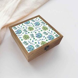 Caja de joyería de madera de lujo hecha a mano, organizador decorativo de joyas, estuche de almacenamiento para mujeres y niñas - Product Image 5