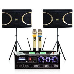 2000W Speaker System Wireless Microphone Amplifier Set Dual Speaker <b>PA</b> Audio Kit for Events - Product Image 1