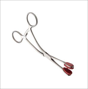 Pinzas de Lengua de Alta Calidad de 7'' Curvadas con Almohadillas de Goma, Pinza de Acero Inoxidable, Instrumentos Quirúrgicos Dentales - Product Image 4