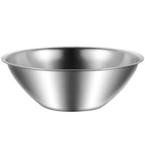 Bol en acier inoxydable brossé côtelé, bassin de service moderne en métal, récipient de préparation pour salades et fruits à l'extérieur texturé - Product Image 4