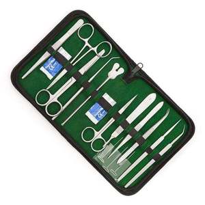 Kit de Sutura Profesional de 13 Piezas, Tijeras, Pinzas, Desincrustador, Pinzas de Presión y Otras Herramientas Quirúrgicas de Acero Inoxidable Alemán - Product Image 5