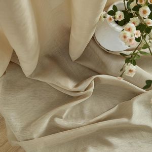 Set di 2 Tende in Voile Semi-Trasparente Grigio Argento con Occhielli, 137 cm L x 213 cm L, per Camera da Letto e Soggiorno - Product Image 1