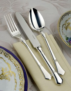 Modern Silver Plated Dinnerware Set <b>Mirror</b> Polish Long Handle Dishwasher Safe for Wedding Events - Product Image 2