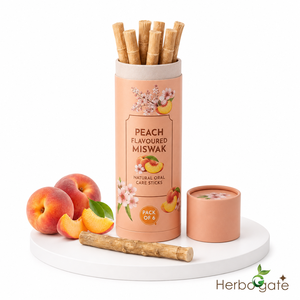 Paquetes de Miswak con Sabor a Durazno, 6 Palitos de Limpieza Dental Naturales Premium con un Sabor Afrutado Refrescante para el Cuidado Dental y Bucal Diario - Product Image 5