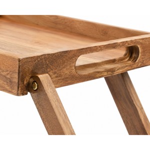 ถาดเสิร์ฟอาหารเช้าไม้มะม่วง ขาพับได้ ขายส่งอินเดีย - Product Image 2