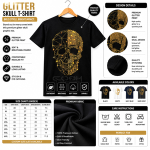 Cosh International OEM ODM Custom Luxury Crystal <b>Skull</b> Print <b>T</b> <b>Shirt</b> Soft Cotton Streetwear <b>T</b> <b>Shirt</b> for Men and <b>Women</b> - Product Image 6