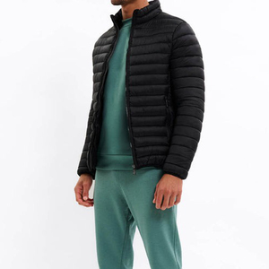 Custom Men's Winter Bubble Puffer Jacket Coated High Street with Zipper Camouflage Pattern Front Logo Outdoor Casual Wear - Product Image 4