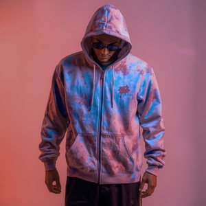 เสื้อฮู้ดซิปแบบวินเทจผ้าฝ้ายฟลีซฟอกกรด พร้อมบริการปรับแต่งแบบ OEM ODM - Product Image 3