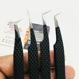 New Rabbit <b>Tweezers</b> Sustainable mink Bottom Design Stainless Steel Eyelash Extension <b>Tweezers</b> Handmade Lash <b>Tweezers</b> - Product Image 2