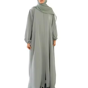 Nouvelle Abaya Femme 2025 – Robe Musulmane Fermée en Satin Polyester à Manches Longues, Anti-Rétrécissement, pour le Quotidien – Printemps/Été/Automne - Product Image 1