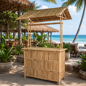 Comptoir de bar extérieur en bambou naturel fabriqué au Vietnam pour la décoration d'hôtels, de centres de villégiature et de plages - Product Image 6