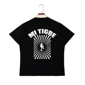 Polo de rugby para hombre de talla grande al por mayor, bordado personalizado, ajuste cuadrado, manga corta, algodón de gran tamaño, tejido, estampado informal - Product Image 2