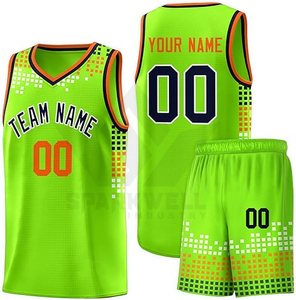 Conjunto de Camiseta de Baloncesto Personalizada con Impresión por Transferencia de Calor, Poliéster/Algodón, Nombre del Equipo, Número 00, Malla Transpirable, Cintura Elástica, Sin Mangas - Product Image 5