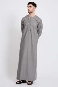 Túnica Tradicional Musulmana de Alta Calidad 2026, Thobe Thawb Árabe para Hombre, Talla Grande, Transpirable, de Poliéster, Bordada, Largo hasta el Tobillo, Corte Holgado - Product Image 5
