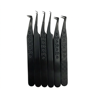 Pinzas para extensiones de pestañas Teejay Parot de color verde, personalizadas con etiqueta privada, con punta de volumen, duraderas y con punta de fibra de precisión. - Product Image 5
