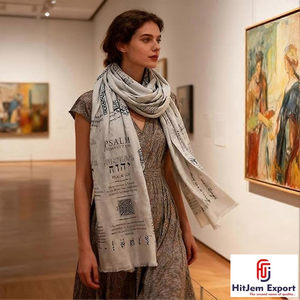 Fabricante de Pañuelos Cuadrados con Impresión Personalizada, Pañuelo de Cabeza con Sensación de Seda, Chal de Moda, Marca Privada OEM ODM, Fábrica Textil en India - Product Image 5