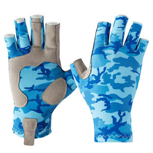 Gants de navigation résistants à l'eau, robustes, avec protection en cuir sur la paume, confortables, demi-doigts, pour la navigation de plaisance, la pêche et les activités de plein air - Product Image 1