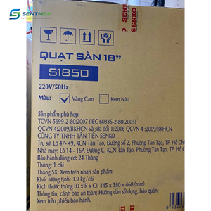 Ventilador Industrial de Piso SENKO S1850 de 18 Pulgadas, 5 Aspas, Eléctrico, 3 Velocidades, Alto Flujo de Aire, Portátil, de Plástico, Eficiente Energéticamente - Product Image 5