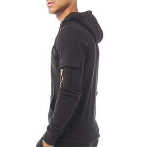 เสื้อฮู้ดผู้ชายผ้าฟลีซแบบมีซิป สีพื้น แต่งซับใน สำหรับฤดูหนาว แฟชั่นใหม่ - Product Image 5