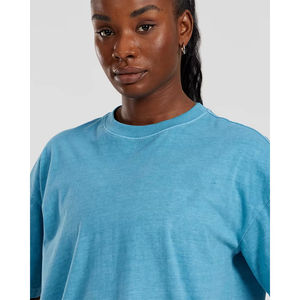 Vestido Camiseta al por Mayor de Calidad Premium, Transpirable y Ligero para Mujer, Camisetas Nuevas, Ajustadas, de Manga Corta, Lisas - Product Image 4