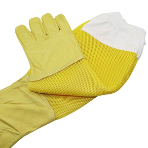 Bee Keeping <b>Gloves</b> Premium Apiary Safety <b>Gloves</b> Leather Palm <b>Long</b> Sleeve Sting Resistant Design OEM Bulk - Product Image 3